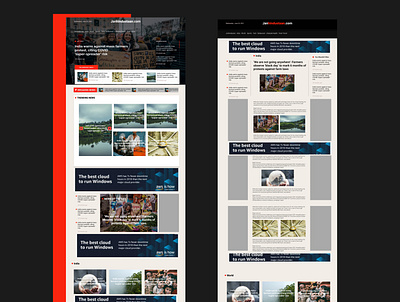 Website UI Prototype for News Portal graphic design india journalist mockup news prototype ui uiux website ui