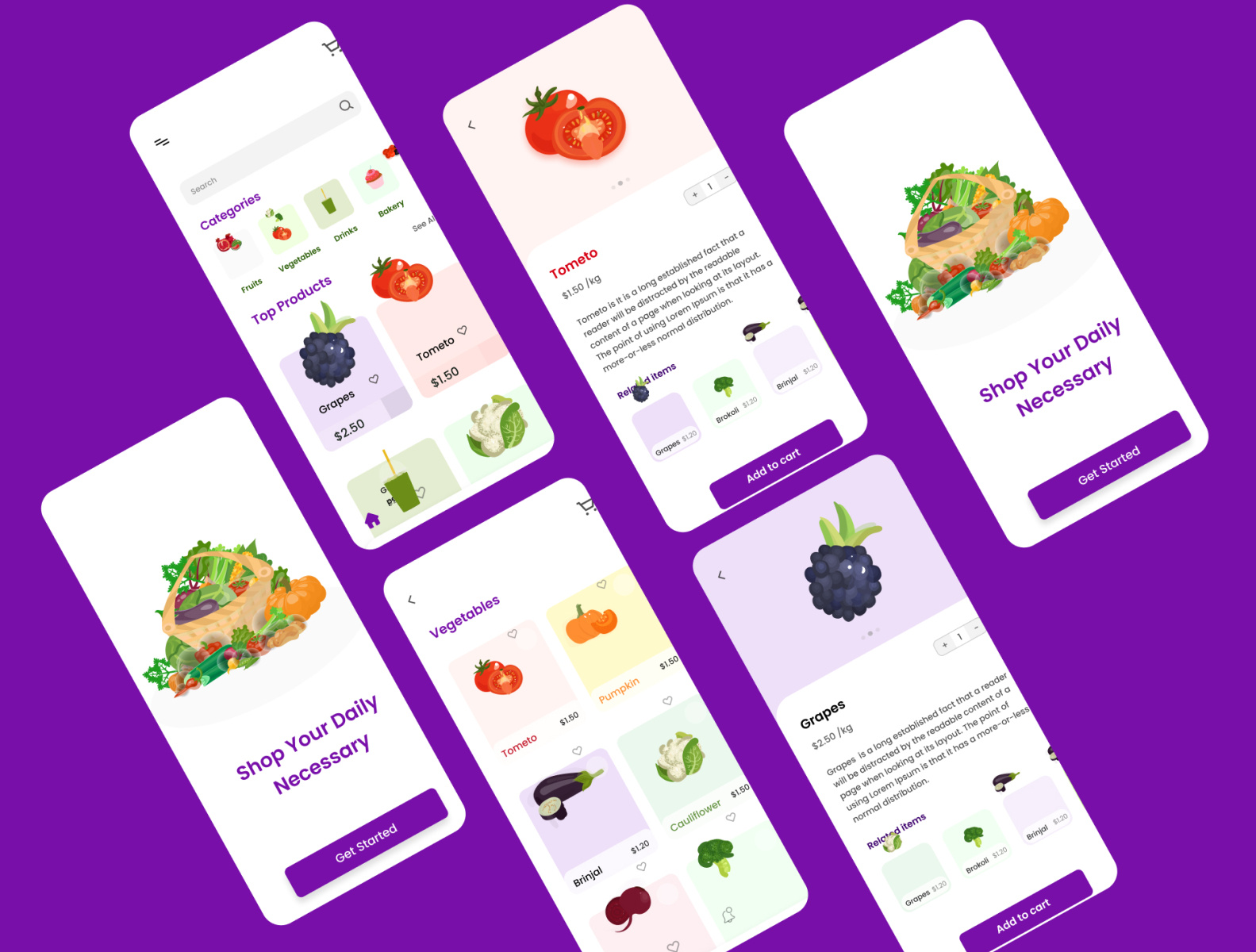 Grocery Demo by Sanket Gedam on Dribbble