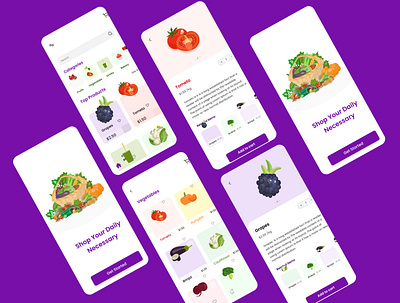 Grocery Demo acrylic design figma graphic design illustration india logo prototype ui uiux