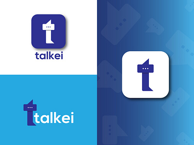 T Letter Chat App Logo Design