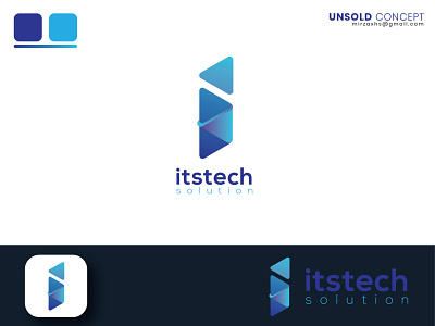 I Letter logo Design for IT Company