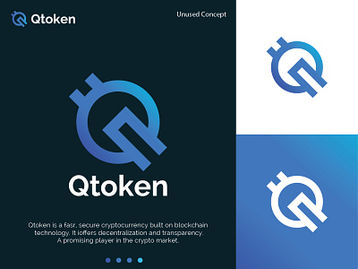 Q Letter Cryptocurrency Logo & Identity Design