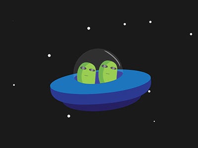 UFO Brothers after effects aliens animation character gif illustration ufo