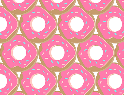 Donut Pattern adobe illustrator branding business design donut freelance designer graphicdesign graphicdesigner illustration logo pattern pattern design vector wordmark