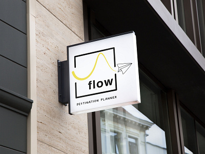 Flow Hanging Wall Sign