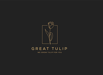 Logo Design - Great Tulip branding design flat graphic design illustration illustrator logo minimal typography vector