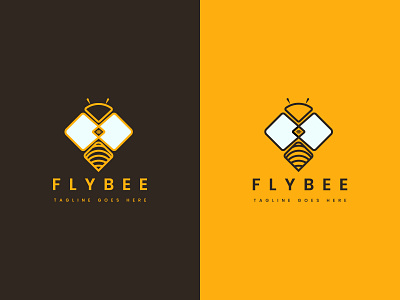 Flybee logo design, business logo, minimal logo design