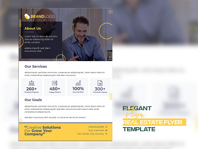 Simple Corporate Business Flyer Template branding letter