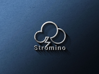 Stromino Logo Design branding business cloude logo design graphic design illustration logo logo design minimal simple logo strom logo
