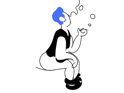Illustration - Lady Smoking art design illustration illustration minimal graphic illustration of female illustrator lady minimal illustration smoking vector women