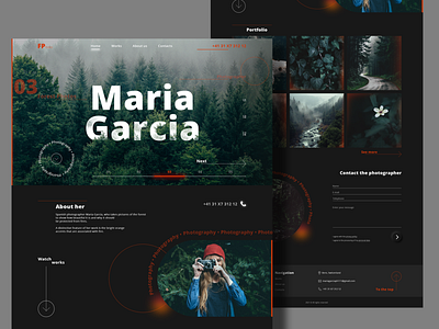 Photographer Maria Garcia | Website homepage design