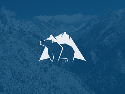 Bear Logo bear grizzly logo mountains