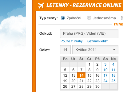 Reservation air ticket orange plane reservation