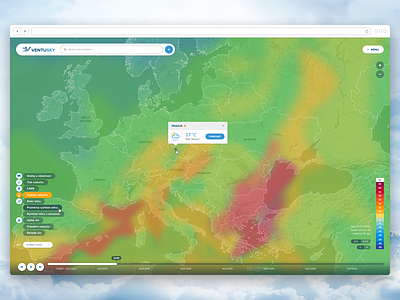 VentuSky fireworks interactive map sky ui weather