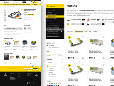 eCommerce black ecommerce home kitchen slovakia web webdesign yellow