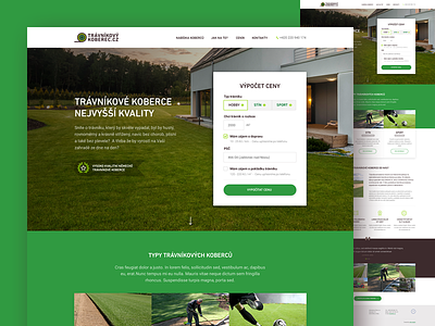 Travnikove koberce adobe brown czech grass green lawn photoshop slovakia sod typography web webdesign