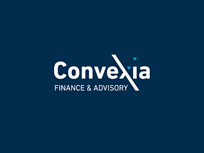 Convexia advisory blue brand branding finance identity logo slovakia teal