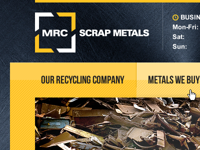 Metal recycling blue grunge metal texture yellow