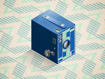 Kodak Brownie Beau - History of Cameras brownie camera illustrator isometric kodak photography