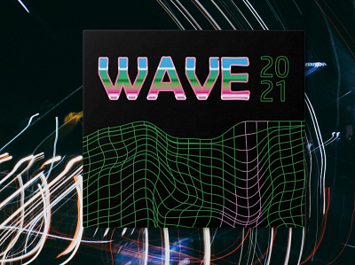 Wave 2021 Album Cover covers design minimal retrowave vector