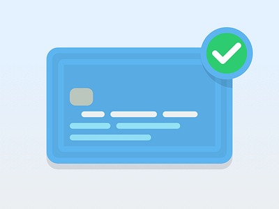 Account Connected account card check connected credit design flat icon mark ui