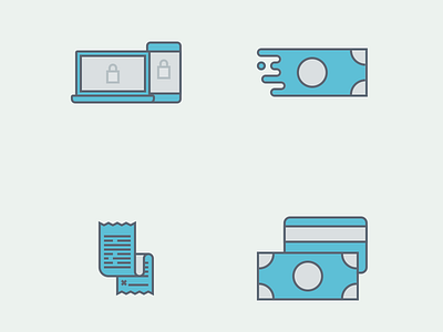 fintech icon set