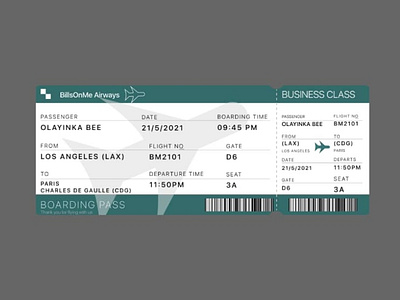 Daily UI Boarding Pass