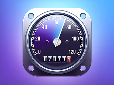 Motorcycle speedometer app counter dial glass icon ios ios7 loggia metal motorcycle speedo speedometer