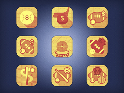 App Icon Sketches app ball baseball betting dollar icon ios loggia mobile money sketches sport