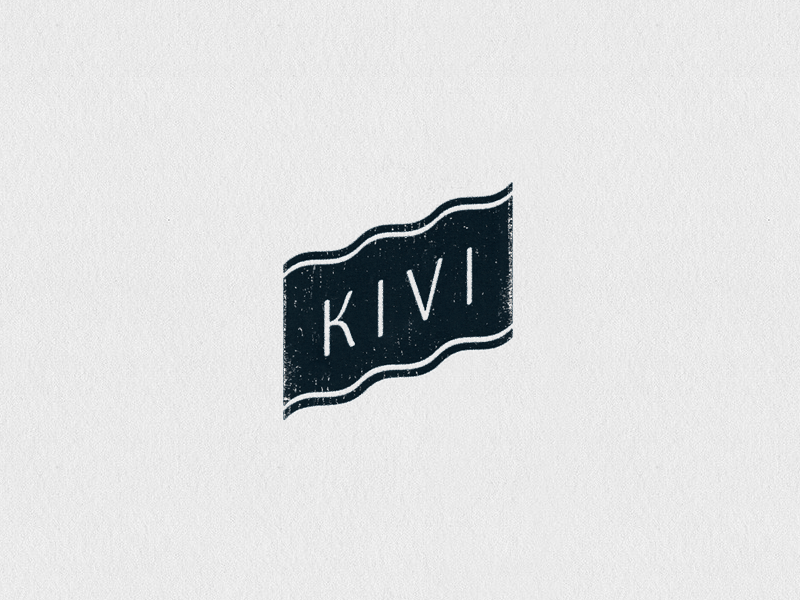 KIVI Logo Version black custom flag grunge guidelines ink minimal sign stamp stationery stylize watermark