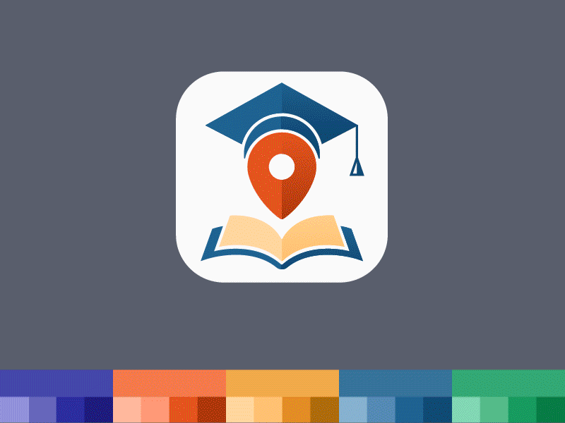 Training Places Logo Icon branding custom education icon identity ios mobile pin sketching stationery student training