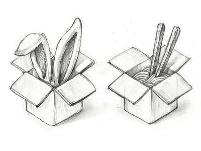 Dropbox Mood banana box cactus drawing dropbox flower hare icon idea juice loggia noodles paper process rabbit sketch ufo
