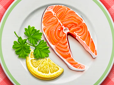 What I Eat app eat fish food icon ios iphone lemon loggia plate salmon