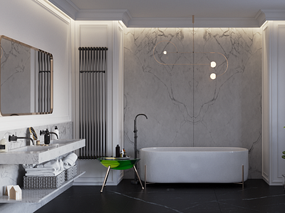 Bathroom design in white 3dsmax bathroom coronarender design interiordesign visualizations visuals