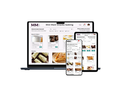 Responsive Web Design for ordering different snacks in one place casestudy prototype typography ui uiux ux
