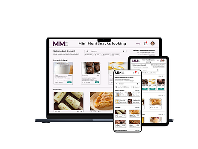 Responsive Web Design for ordering different snacks in one place