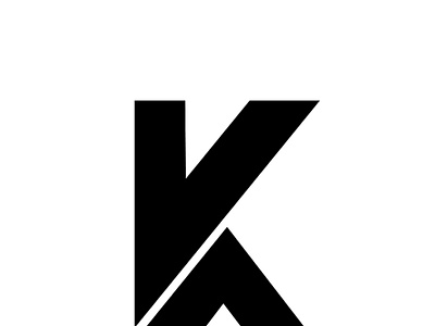 Letter K Logo Design (Black Version)