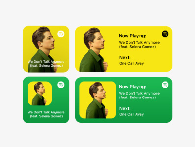 Spotify widgets for iOS 14 design designs flatdesign ios ios 14 ios app ios app design ios14 iosdesign iphone music app music player spotify spotify cover ui widget widgets
