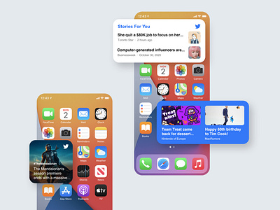 [concept] Twitter widgets for iOS 14