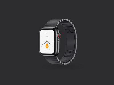 Watch face #1 for Apple Watch apple apple watch design designs flat design flatdesign ios iphone minimal smartwatch ui watch watch face watchface