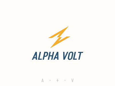 Alpha volt logo av logo branding design electricity logo graphic design lettermark logo logo design minimal modern volt logo