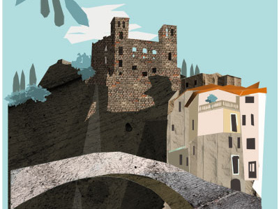 Italy illustration italy layers painting papercut