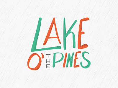 Lake O' The Pines typography