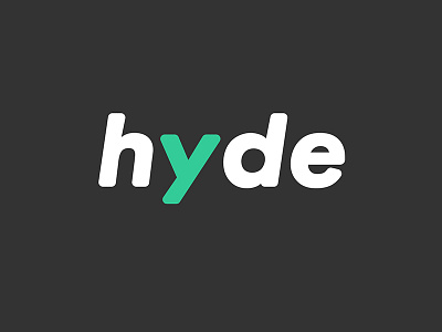 Hyde Logo font green hyde logo name text typography