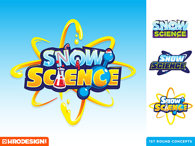 Snow Science badge branding design icon illustration logo type vector