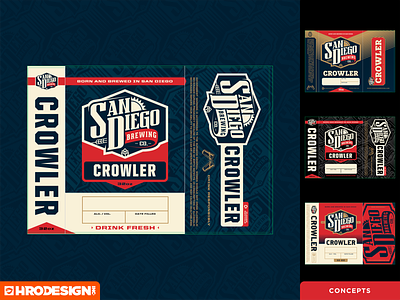 SDBC Crowler badge beer branding brewski design icon illustration label logo product type vector