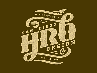 In Creativity We Trust art badge design hro design icon lettering san diego superhero texture typography vector