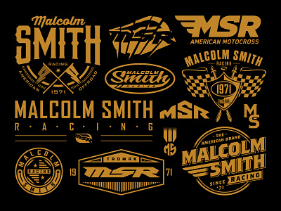 MSR Branding apparel badge branding branding agency graphic design inspiration motocross racing style guide type