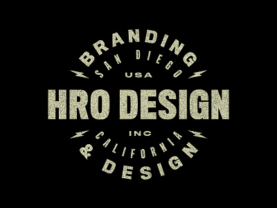 HRO Branding & Design apparel art badge bolt branding design logo studio type typography