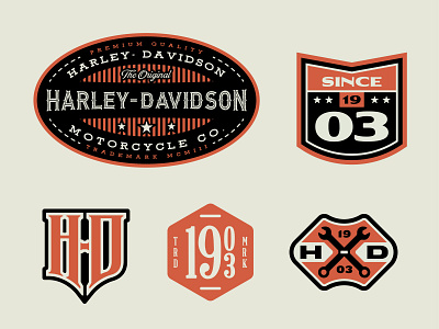 Harley-Davidson Travel Badges Part 2 badge harley davidson luggage tag motorcycle retro travel type usa vintage